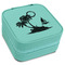 Tropical Sunset Travel Jewelry Boxes - Leatherette - Teal - Angled View