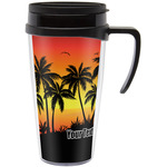 Tropical Sunset Acrylic Travel Mug with Handle (Personalized)