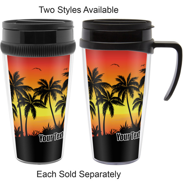 Tropical Sunset Travel Mugs - with & without Handle