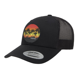 Tropical Sunset Trucker Hat - Black (Personalized)