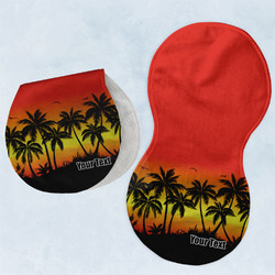 Tropical Sunset Burp Pads - Velour - Set of 2 w/ Name or Text