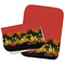 Tropical Sunset Two Rectangle Burp Cloths - Open & Folded