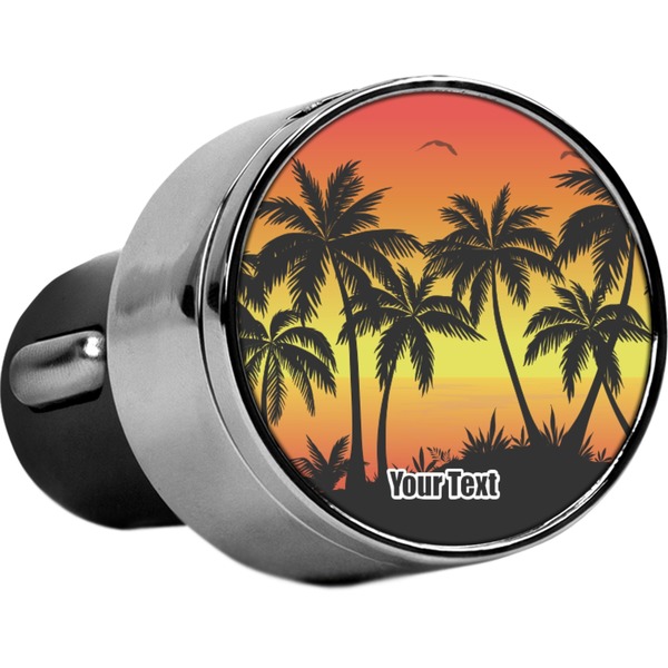 Custom Tropical Sunset USB Car Charger (Personalized)