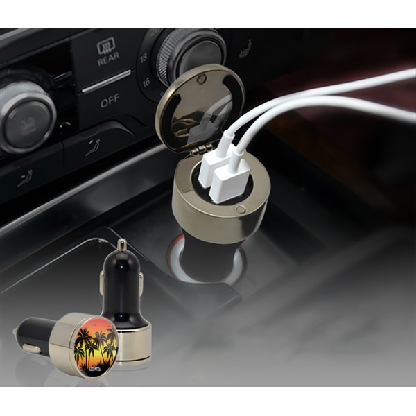 Tropical Sunset USB Car Charger - in cigarette plug