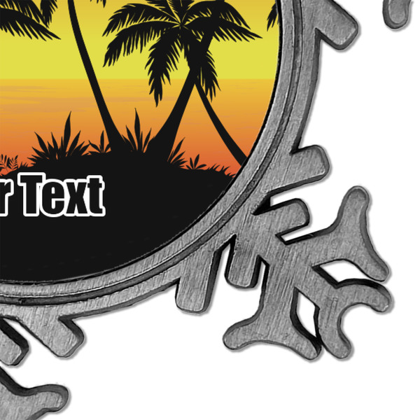 Tropical Sunset Vintage Snowflake - Detail
