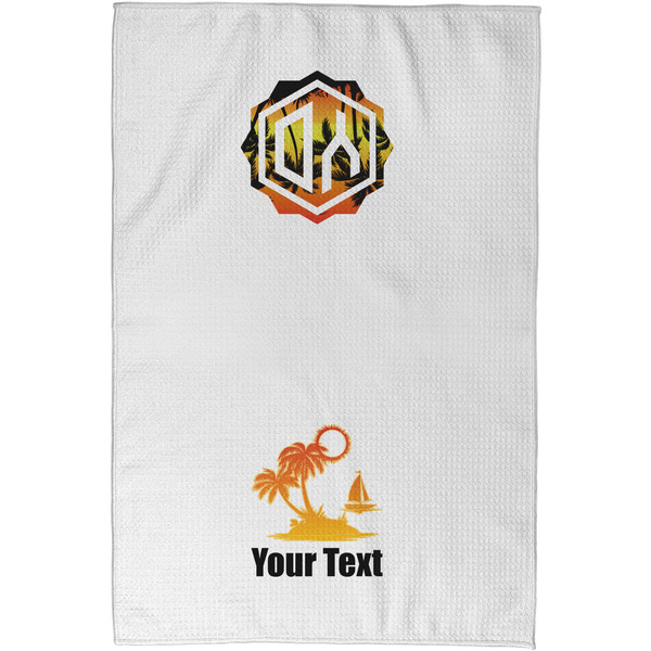 Tropical Sunset Waffle Towel - Partial Print - Approval Image