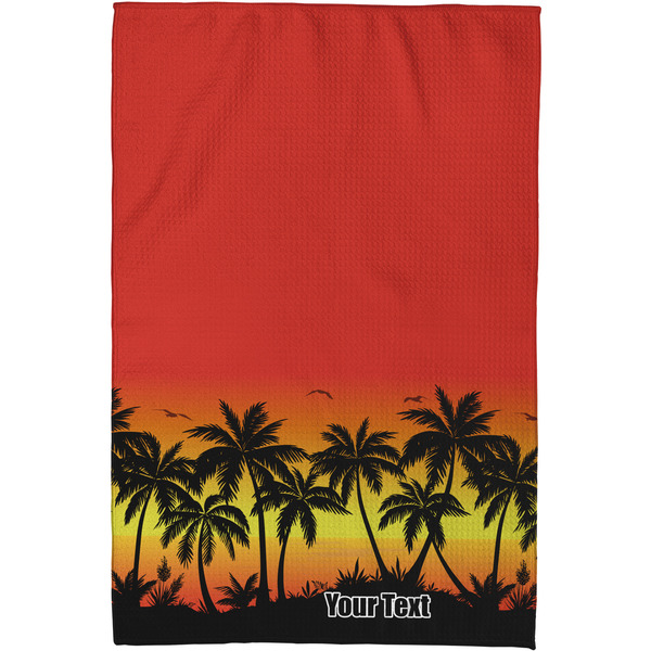 Tropical Sunset Waffle Weave Towel - Full Color Print - Approval Image