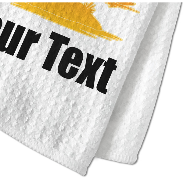 Tropical Sunset Waffle Weave Towel - Closeup of Material Image