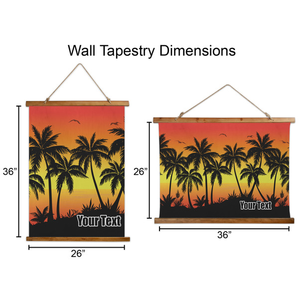 Tropical Sunset Wall Hanging Tapestries - Parent/Sizing