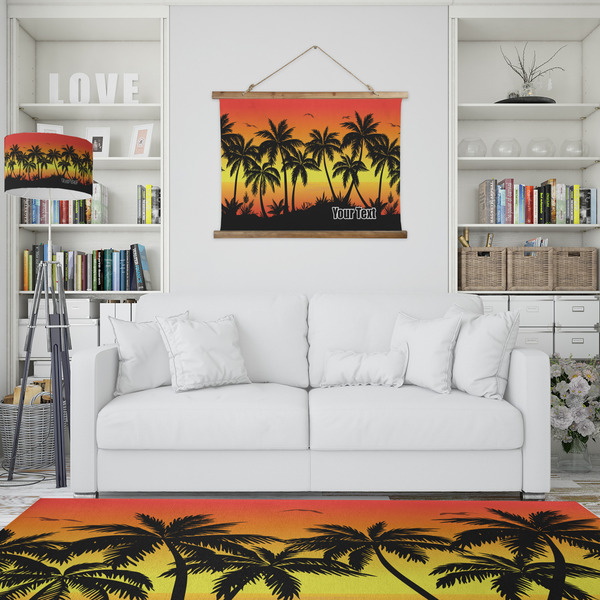 Tropical Sunset Wall Hanging Tapestry - IN CONTEXT