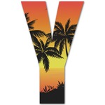 Tropical Sunset Letter Decal - Custom Sizes (Personalized)