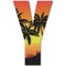 Tropical Sunset Wall Letter Decal