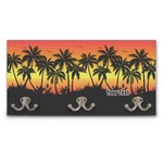 Tropical Sunset Wall Mounted Coat Rack (Personalized)