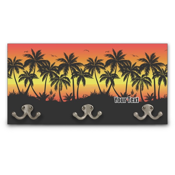 Custom Tropical Sunset Wall Mounted Coat Rack (Personalized)