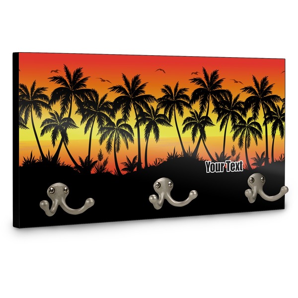Tropical Sunset Wall Mounted Coat Hanger - Side View