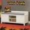 Tropical Sunset Wall Name Decal Above Storage bench