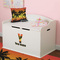 Tropical Sunset Wall Name & Initial Small on Toy Chest