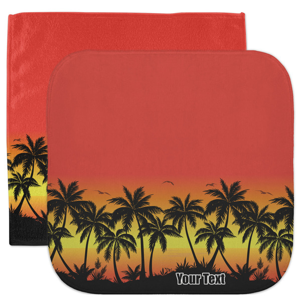 Custom Tropical Sunset Facecloth / Wash Cloth (Personalized)