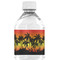 Tropical Sunset Water Bottle Label - Back View