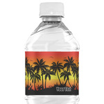 Tropical Sunset Water Bottle Labels - Custom Sized (Personalized)