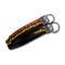 Tropical Sunset Webbing Keychain FOBs - Size Comparison