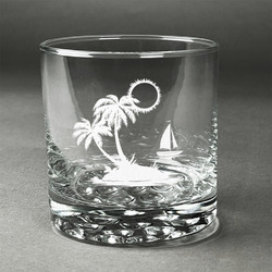 Tropical Sunset Whiskey Glass - Engraved