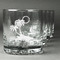 Tropical Sunset Whiskey Glasses Set of 4 - Engraved Front
