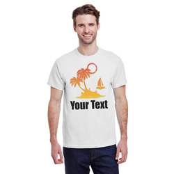 Tropical Sunset T-Shirt - White (Personalized)