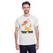 Tropical Sunset White Crew T-Shirt on Model - Front