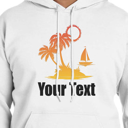 Tropical Sunset Hoodie - White - 3XL (Personalized)