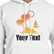 Tropical Sunset White Hoodie on Model - CloseUp