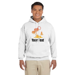 Tropical Sunset Hoodie - White (Personalized)
