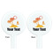 Tropical Sunset White Plastic 7" Stir Stick - Double Sided - Round - Front & Back