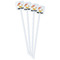 Tropical Sunset White Plastic Stir Stick - Double Sided - Square - Front