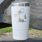 Tropical Sunset 20 oz Stainless Steel Tumbler - White - Single Sided