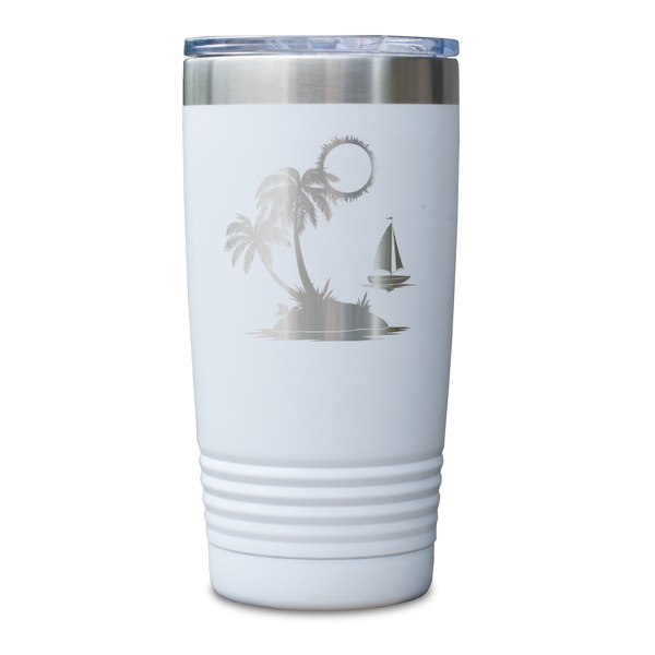 Tropical Sunset White Polar Camel Tumbler - 20oz - Single Sided - Approval