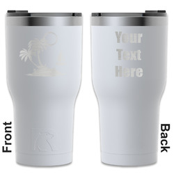 Tropical Sunset RTIC Tumbler - White - Engraved Front & Back (Personalized)