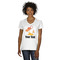 Tropical Sunset White V-Neck T-Shirt on Model - Front