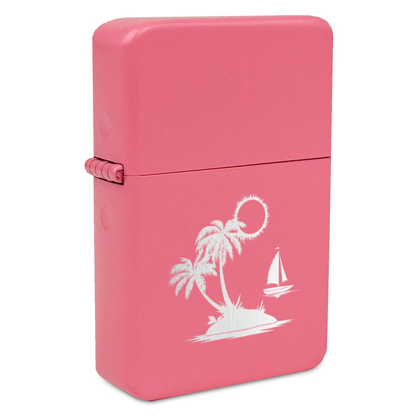 Tropical Sunset Windproof Lighters - Pink - Front/Main