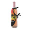 Tropical Sunset Wine Bottle Apron - DETAIL WITH CLIP ON NECK