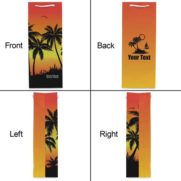 Tropical Sunset Wine Gift Bag - Matte - Approval
