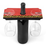 Tropical Sunset Wine Bottle & Glass Holder (Personalized)