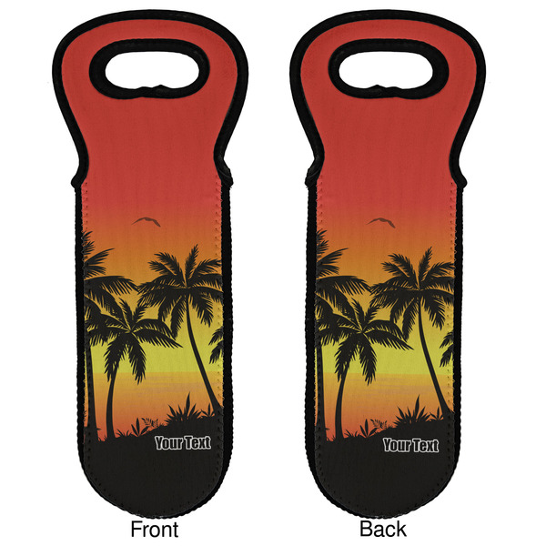 Tropical Sunset Wine Tote Front & Back