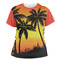 Tropical Sunset Womens Crew Neck T Shirt - Main