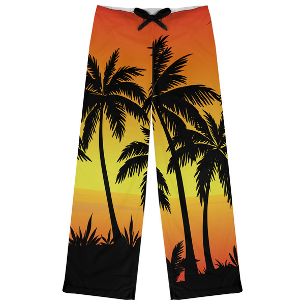 Custom Tropical Sunset Womens Pajama Pants - M