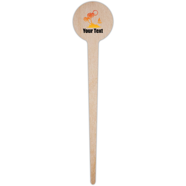 Tropical Sunset Wooden 4" Food Pick - Round - Single Pick