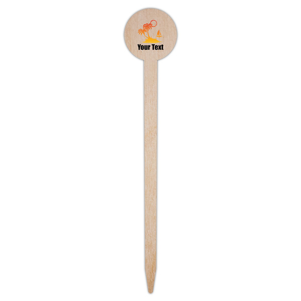 Tropical Sunset Wooden 6" Food Pick - Round - Single Pick