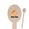 Tropical Sunset Wooden Food Pick - Oval - Closeup