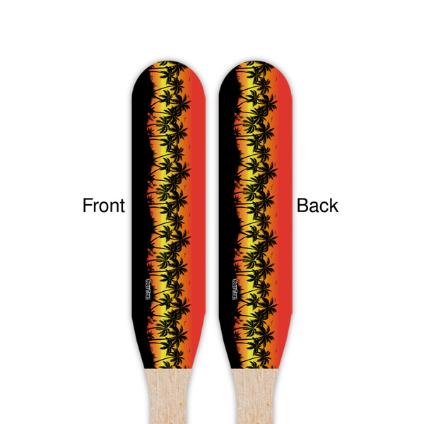 Tropical Sunset Wooden Food Pick - Paddle - Double Sided - Front & Back