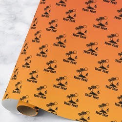 Tropical Sunset Wrapping Paper Roll - Large (Personalized)